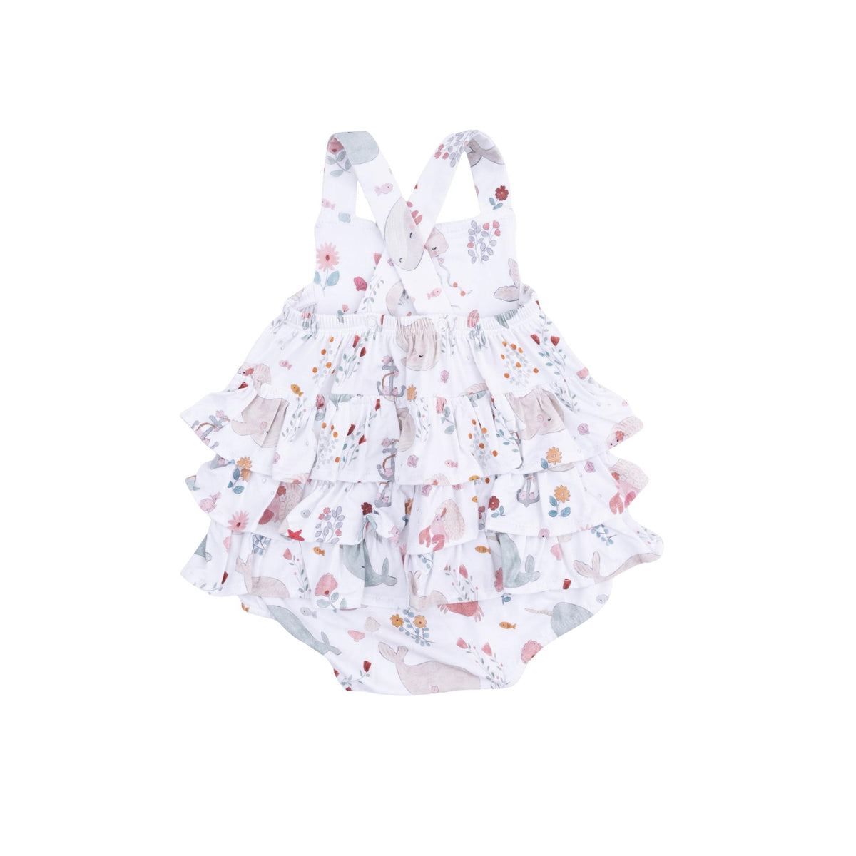 Baby Girl Garden Sea Creatures Ruffle Sunsuit