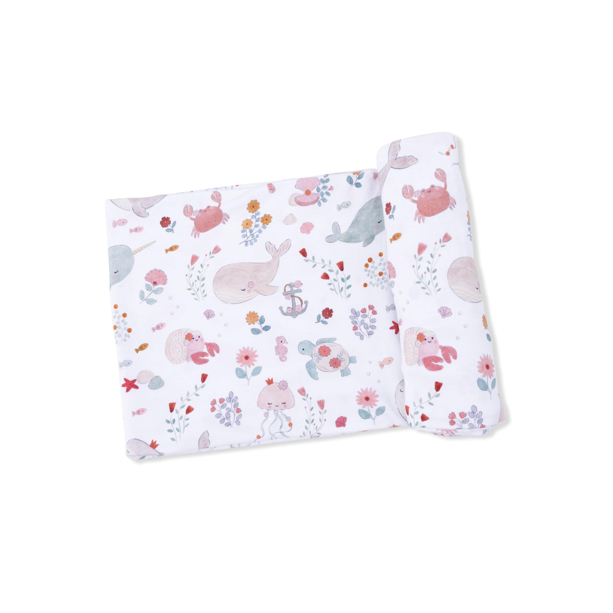 Garden Sea Creatures Swaddle Blanket