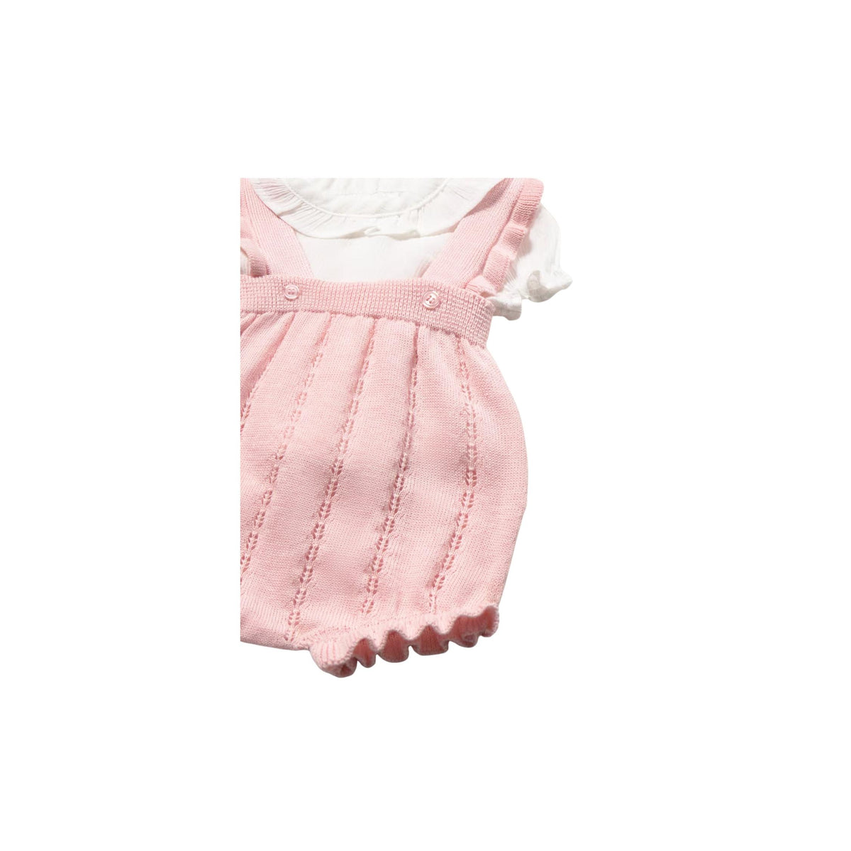 Layette Baby Girl Knit Dungaree Sets