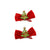 Red Velvet Christmas Tree Bow Hair Clip Set