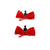 Red Velvet Christmas Tree Bow Hair Clip Set