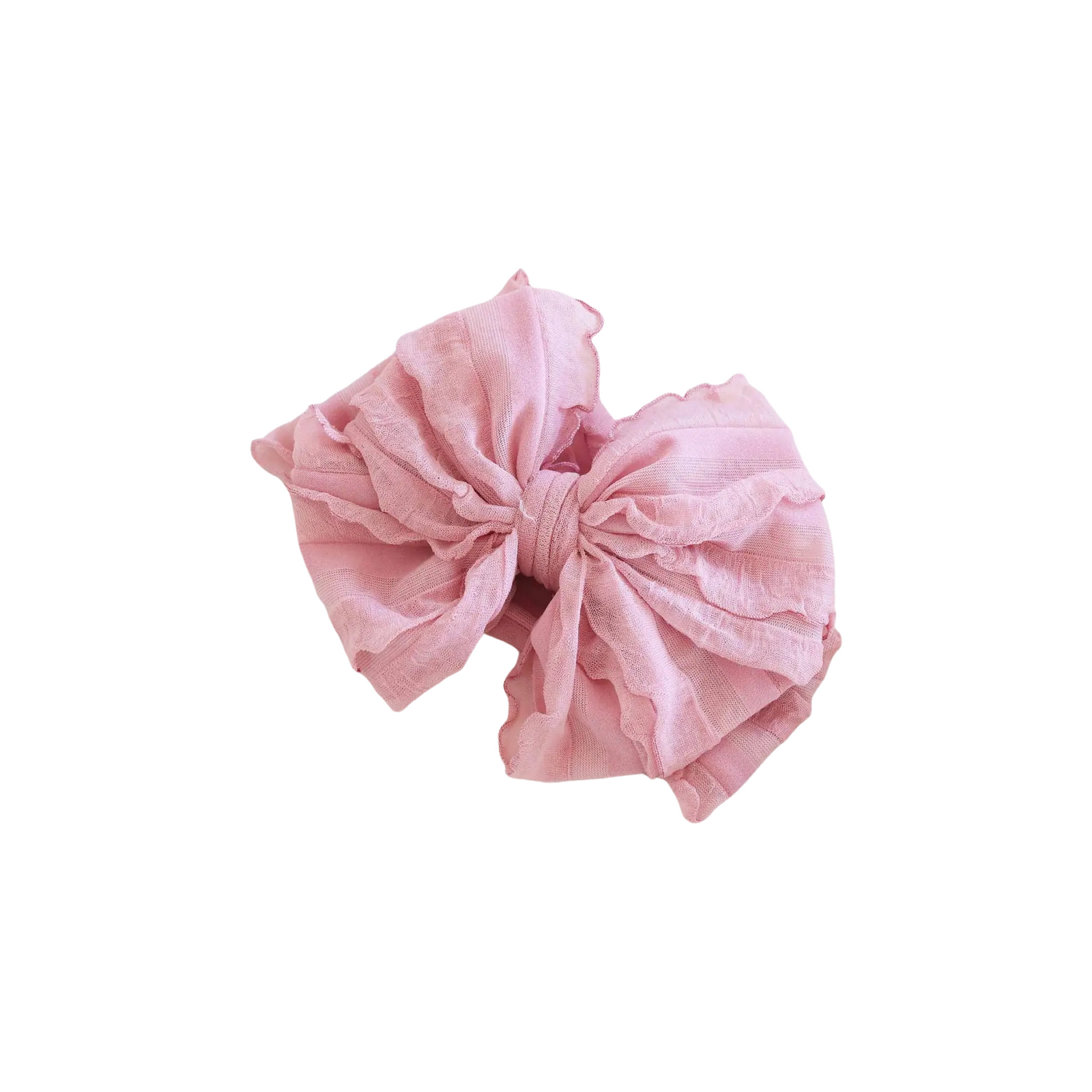 Large Ruffle Knit Bow