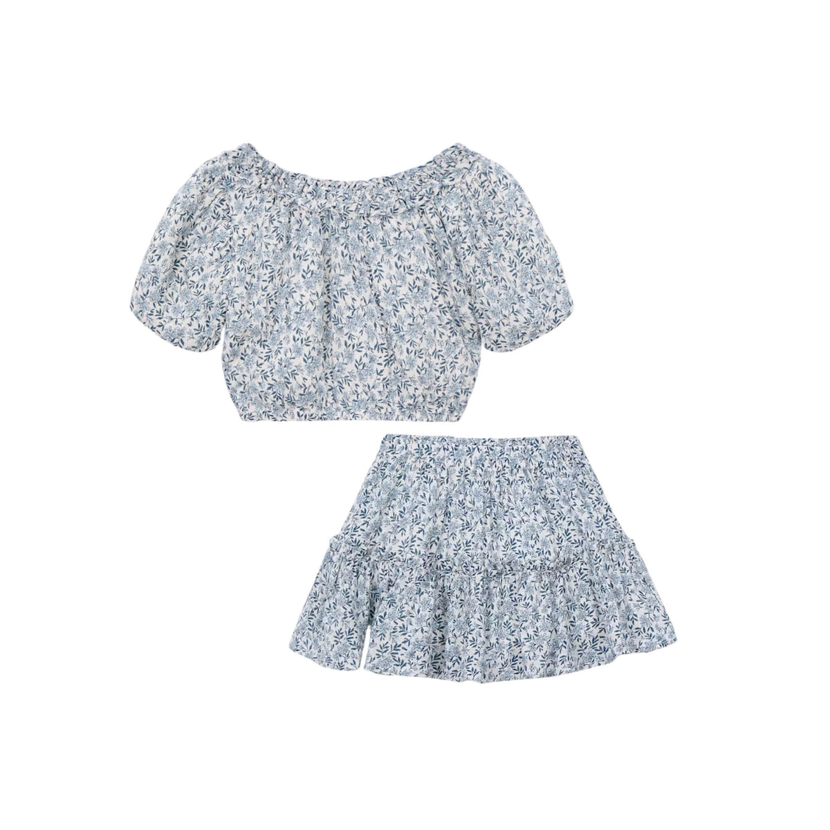 Girls’ Floral Print Ruffle Skirts