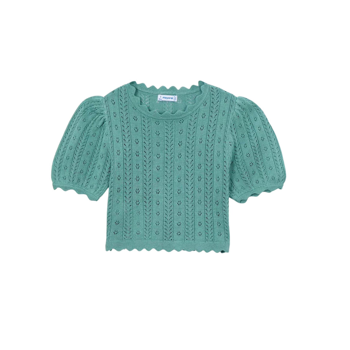Girls’ Lace Pattern Knit Shirt