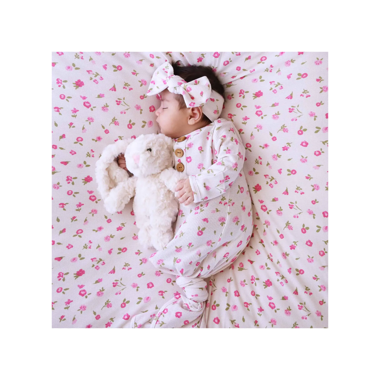 Penny’s Posies Bamboo Waffle Knit Large Bow Headwrap