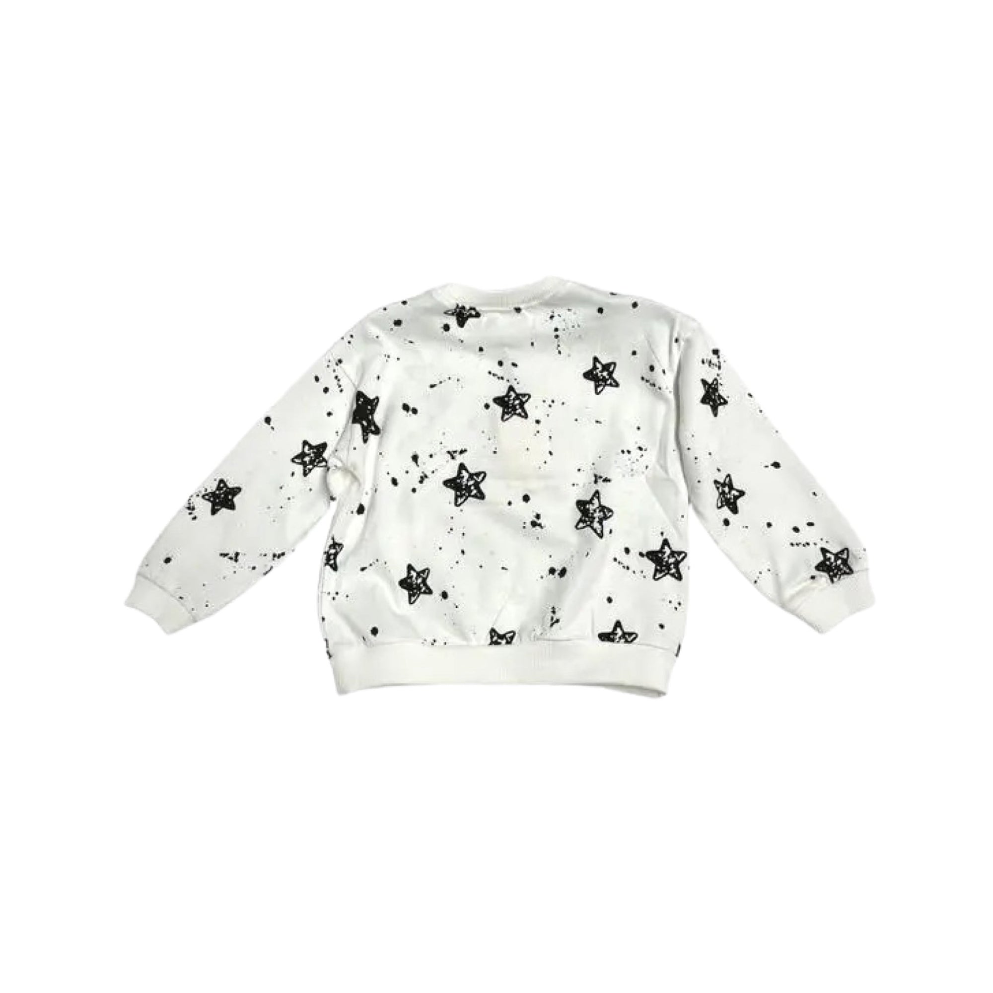 White & Black Star Stencils Sweatshirt