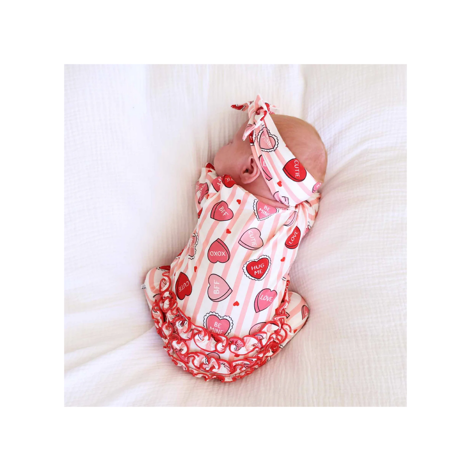 Sweet Like Candy Ruffle Zipper Footie