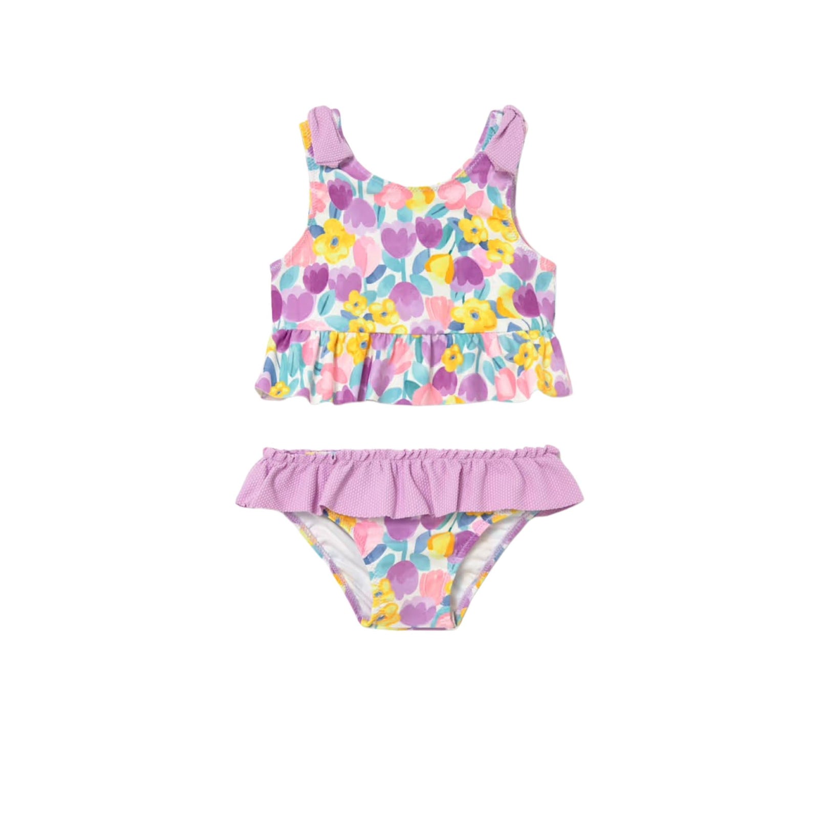 Girls’ 2-Piece Lilac Floral Swimsuit