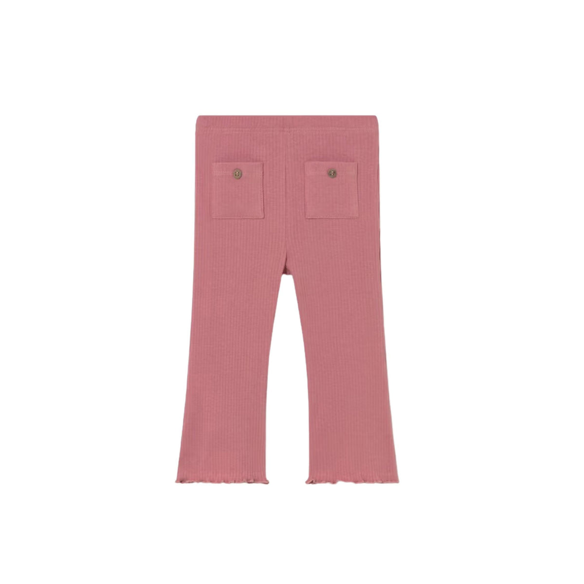 Baby Girl Blush Ribbed Flare Legging