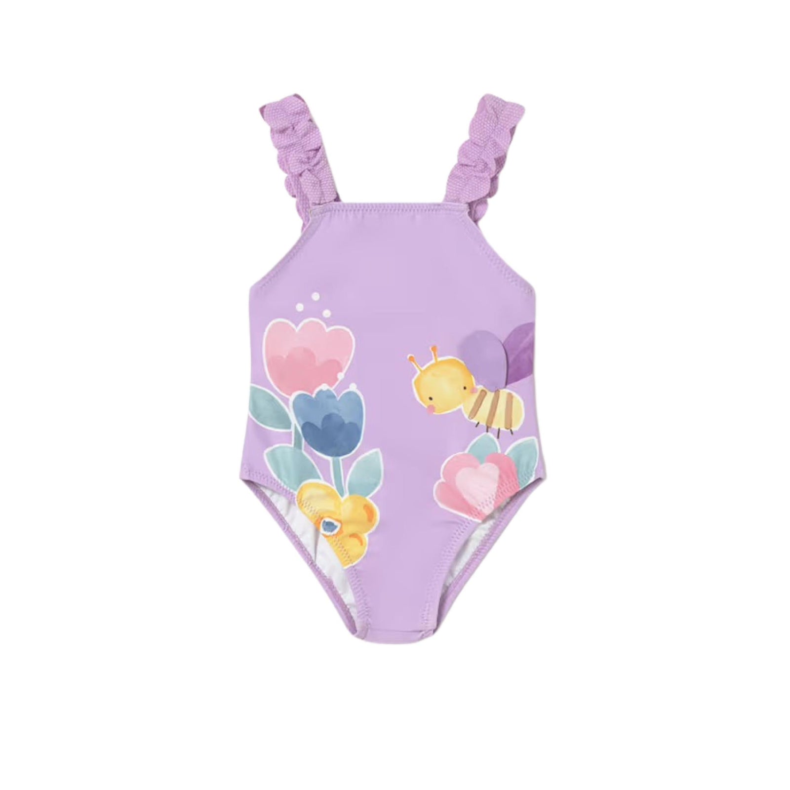 Girls’ Sweet Bee Lilac 1-Piece Swimsuit