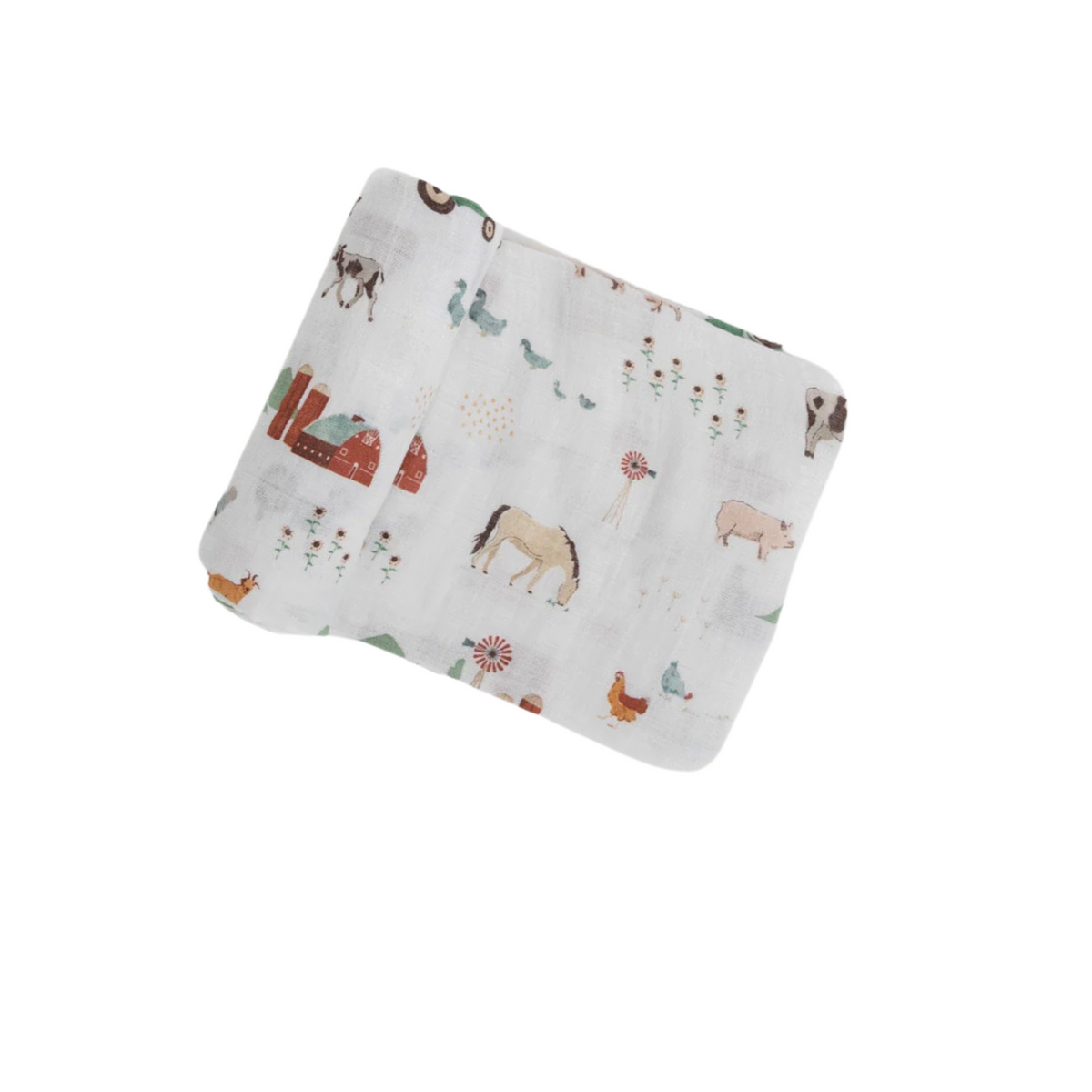 Farmyard Cotton Muslin Swaddle