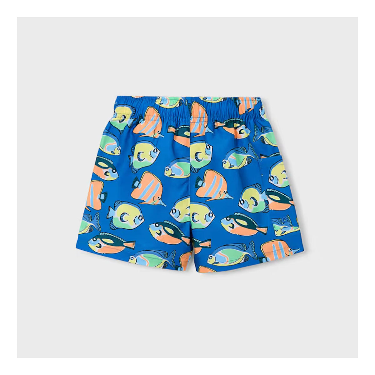Boys’ Tropical Fish Print Swim Trunks