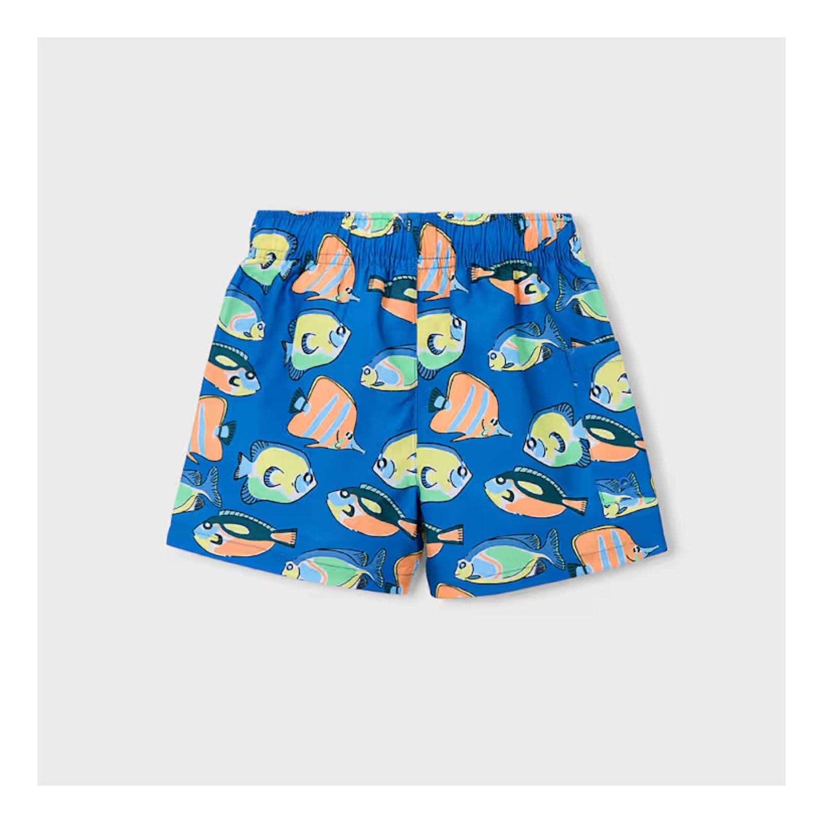Boys’ Tropical Fish Print Swim Trunks