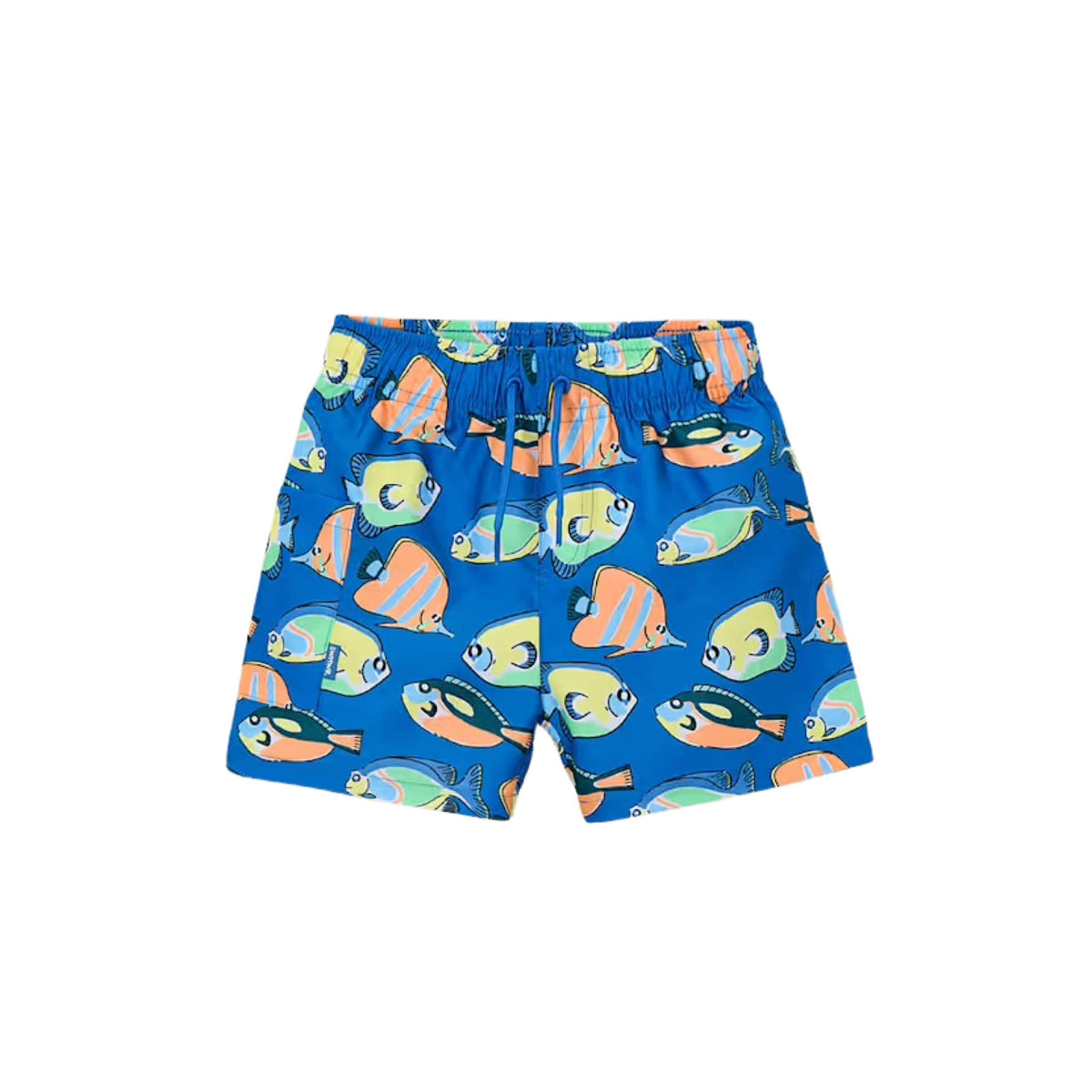 Boys’ Tropical Fish Print Swim Trunks