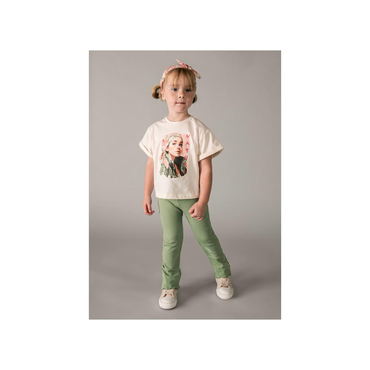 Girls’ Sage Ribbed Flare Legging
