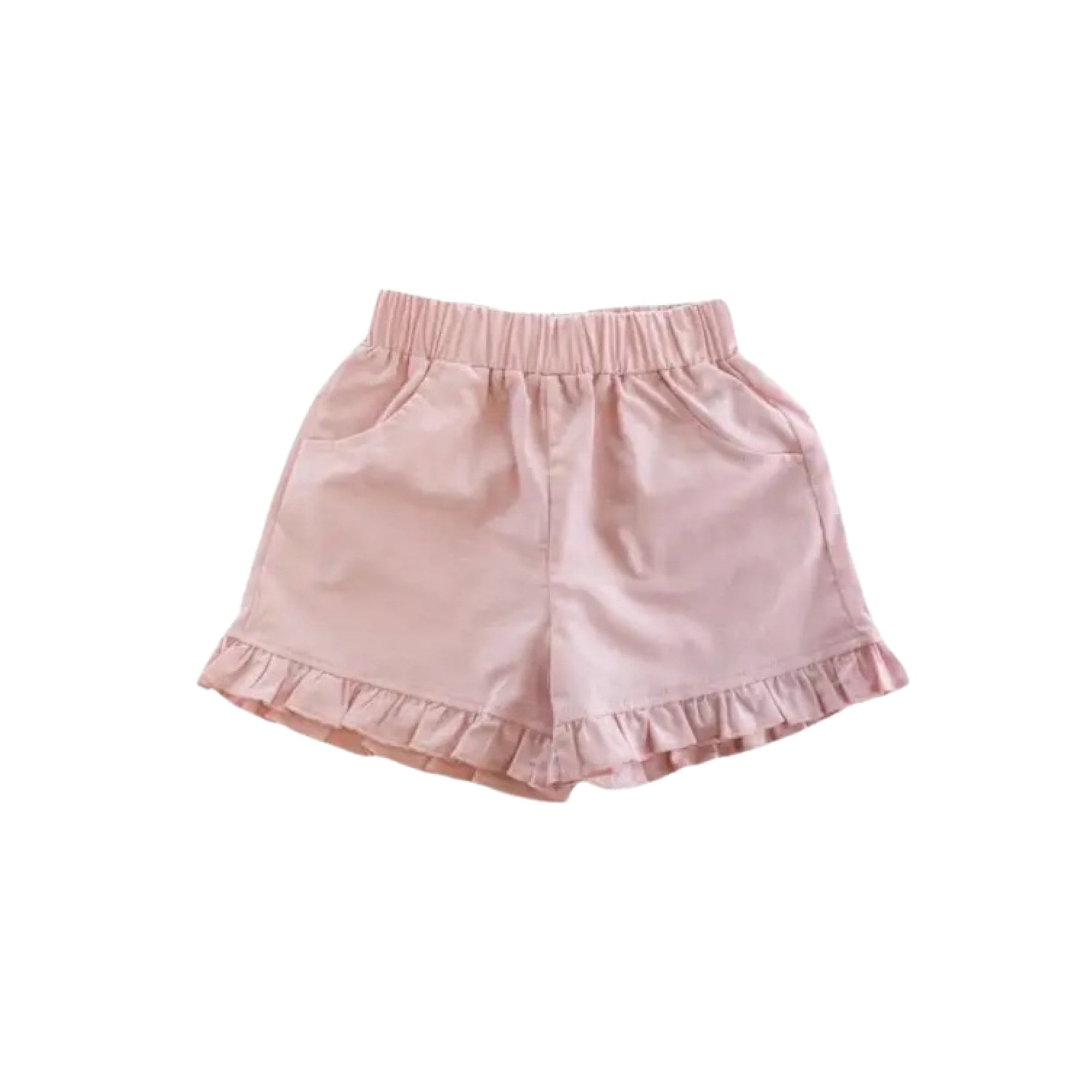 Pink Ruffle Hem Girls’ Short