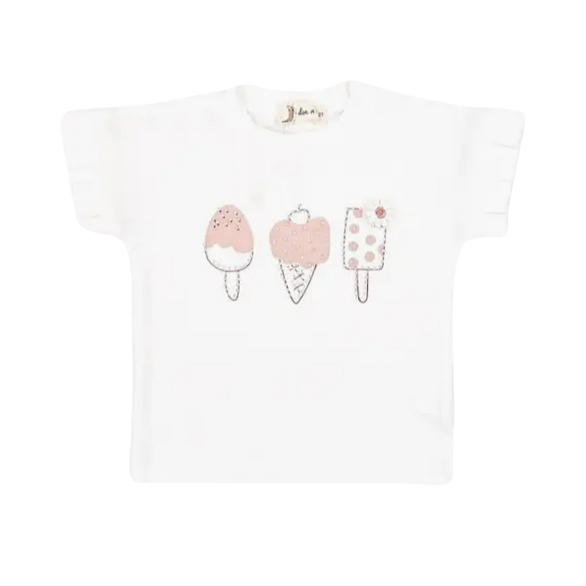 Ice Cream Motif Girls’ Tee Shirt