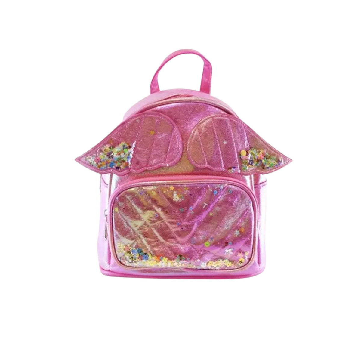 Angel Wings &amp; Confetti Fuschia Girls’ Backpack