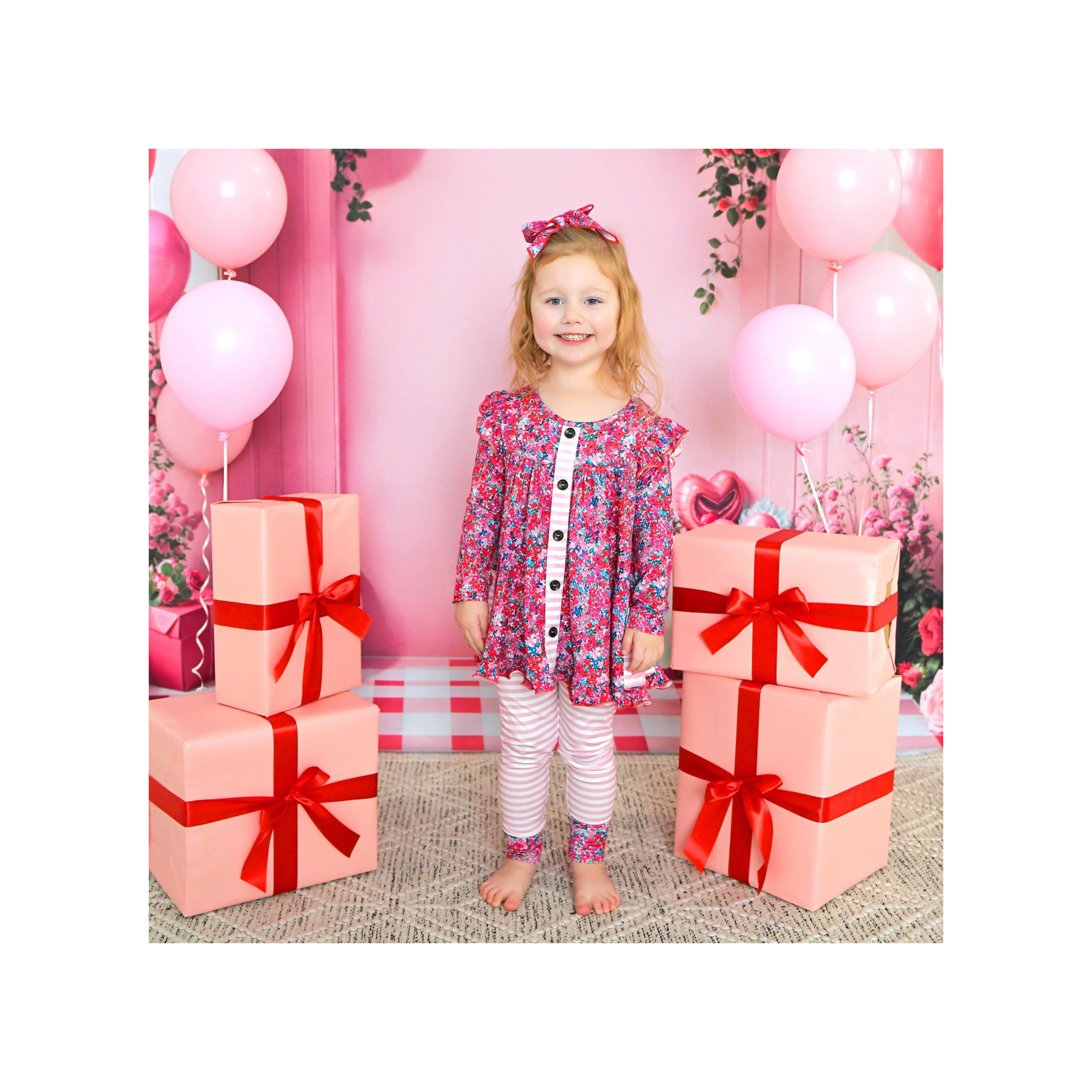 Juliette Peplum Valentine's Day Top & Legging Set