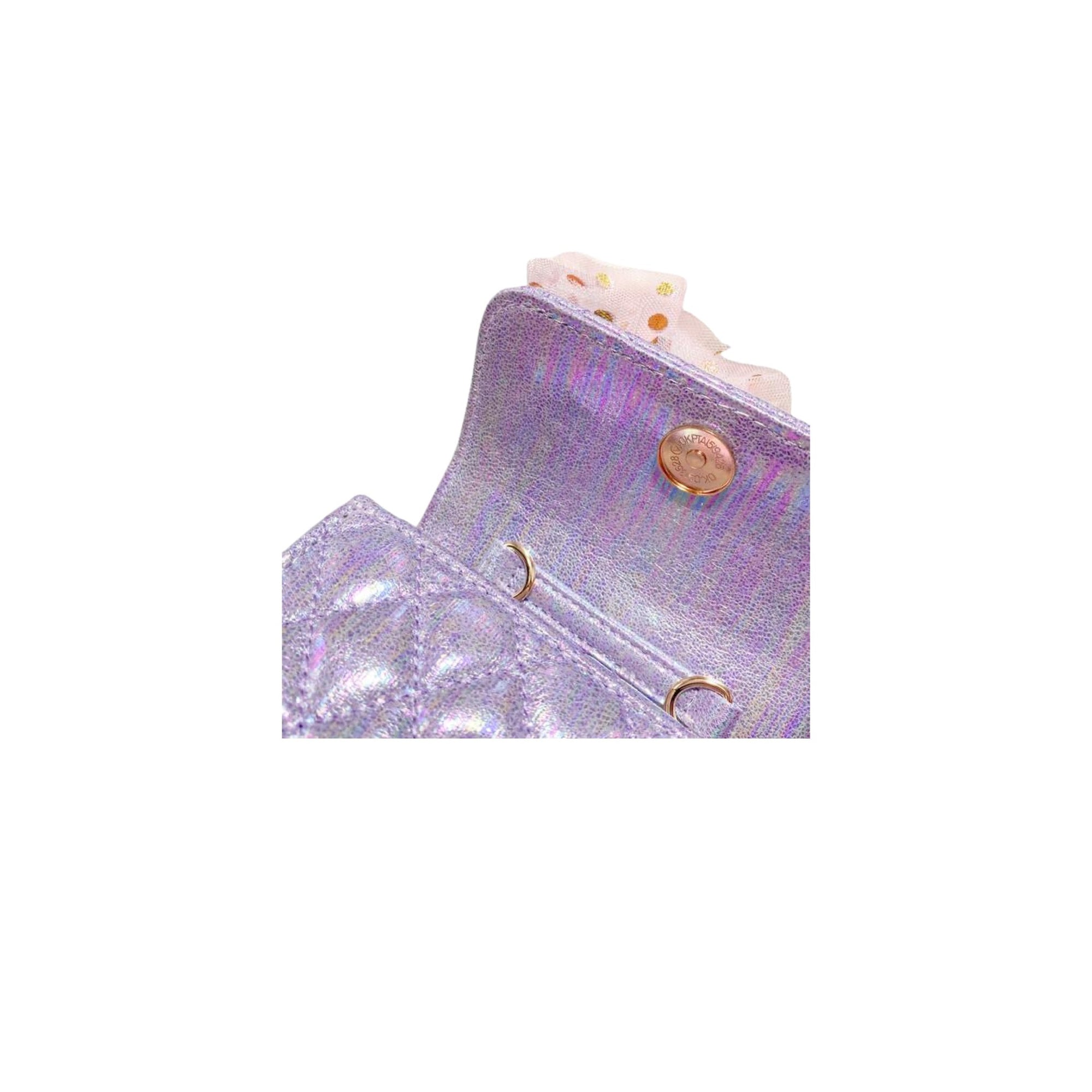 Purple Princess Quilted Crown Appliqué Purse