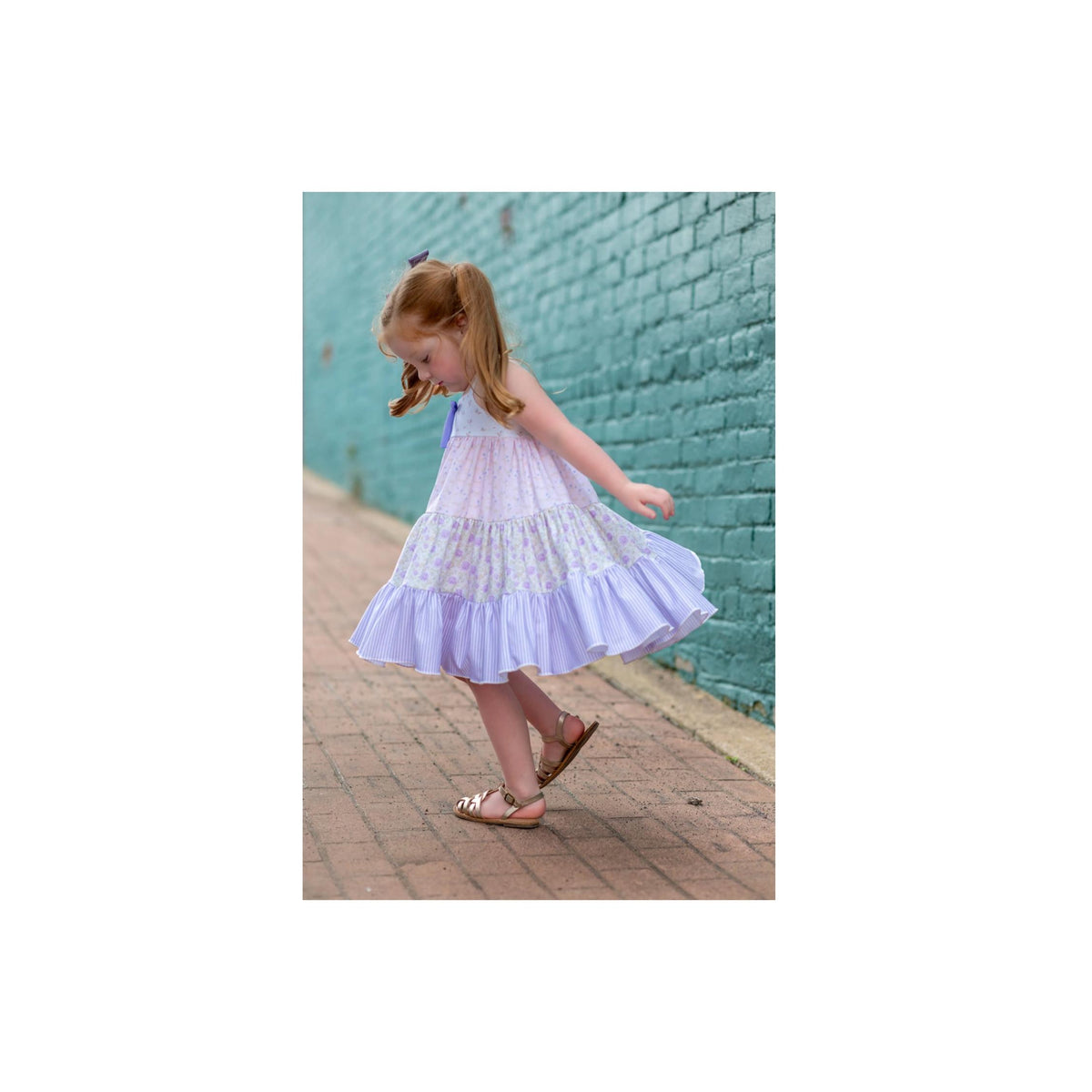 Girls’ Whispering Garden Tiered Ruffle Twirler Dress