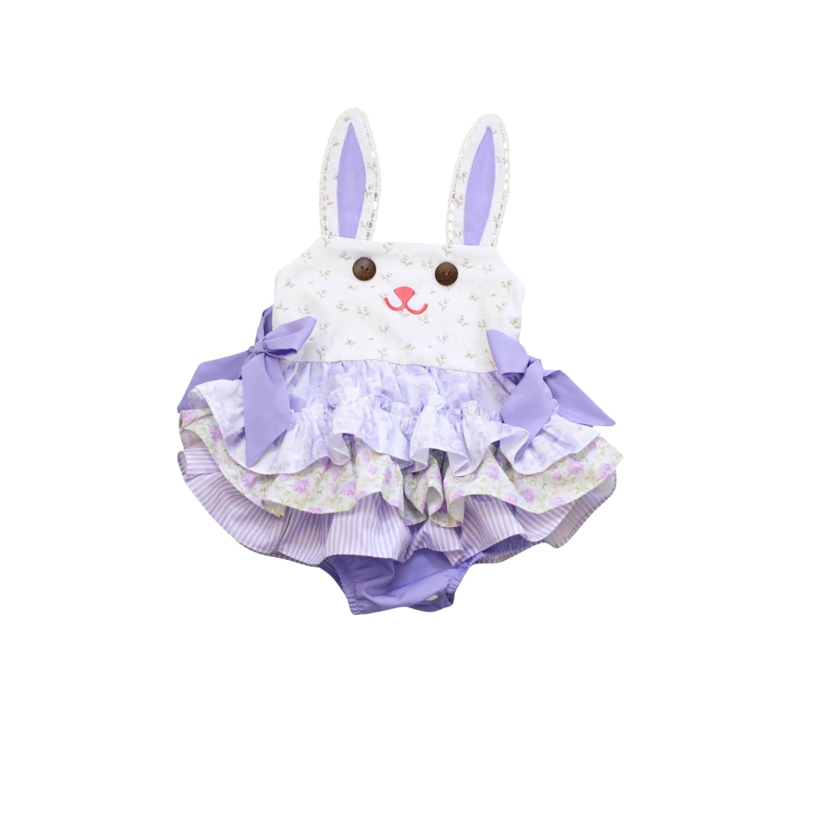 Baby Girl Bunny Face Lily Romper