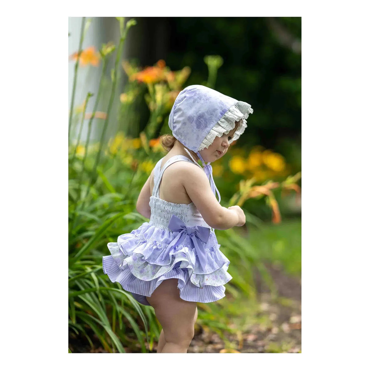 Baby Girl Bunny Face Lily Romper