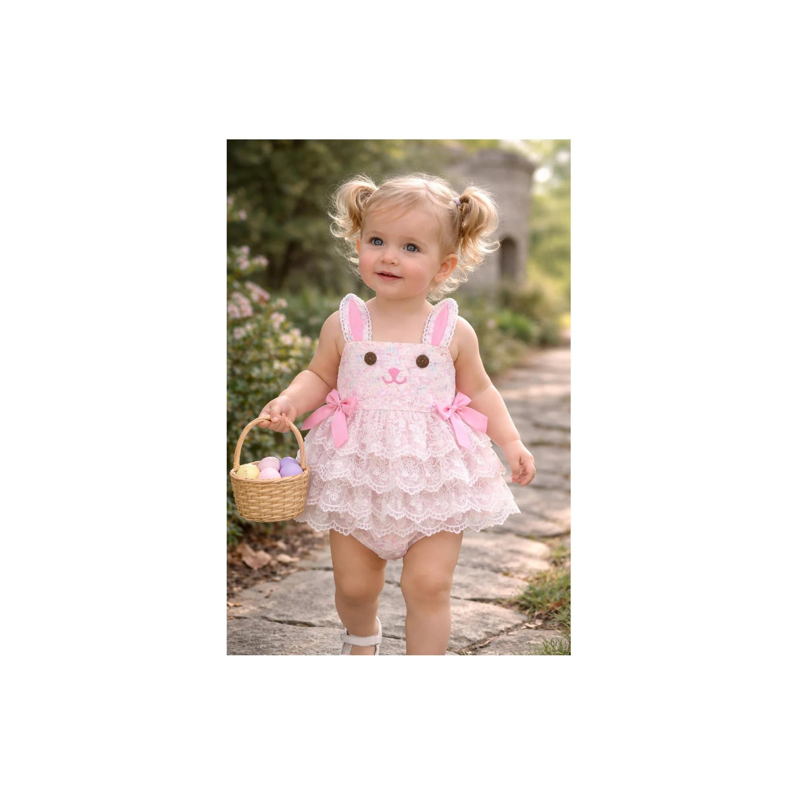 Baby Girl Bunny Ruffler Romper