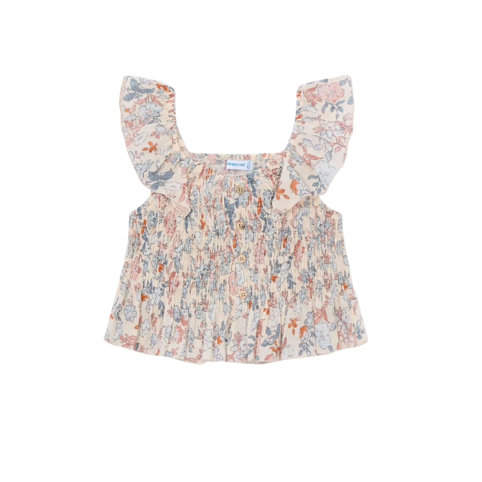 Girls’ Floral Smocked Top