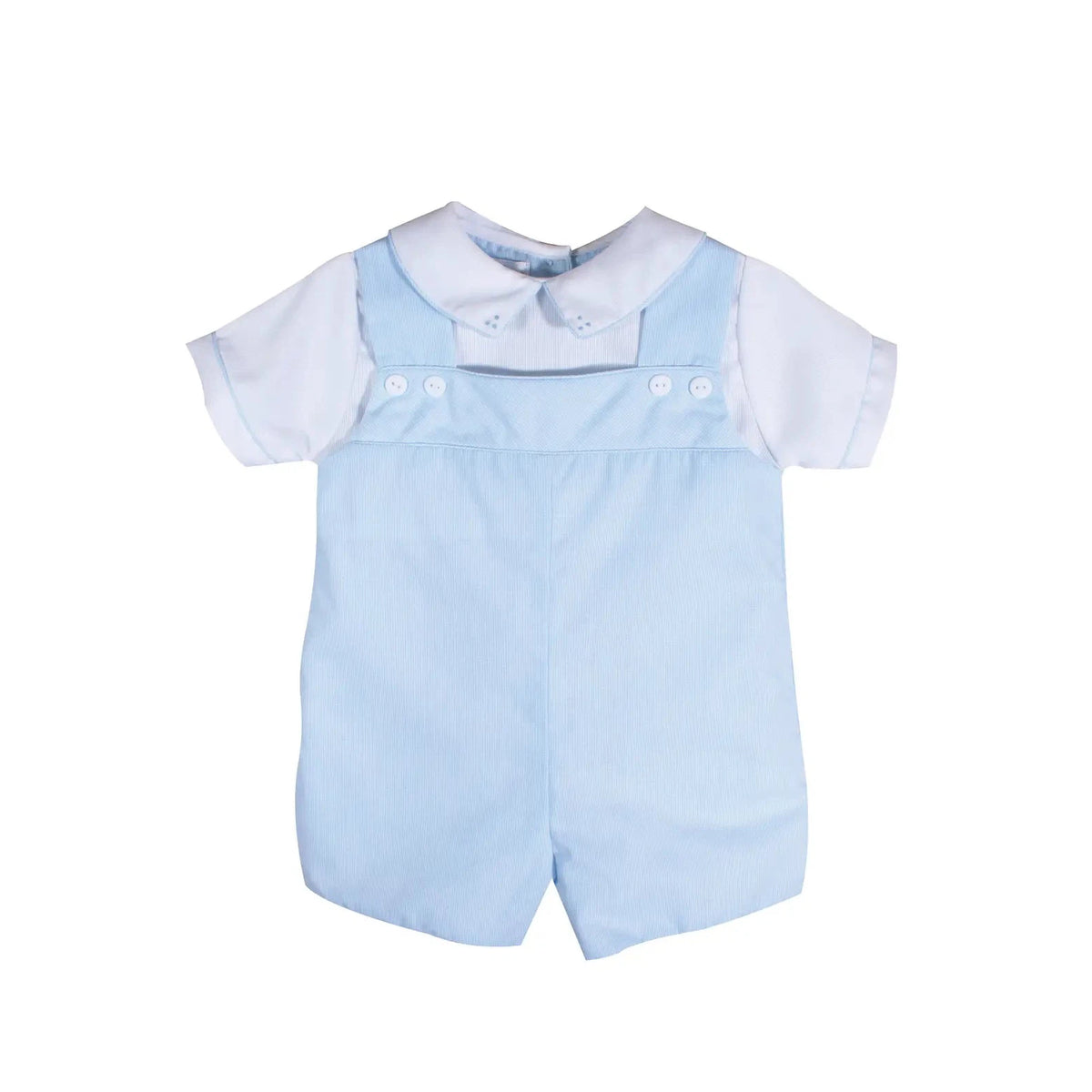 Embroidered Blue Baby Boy Romper