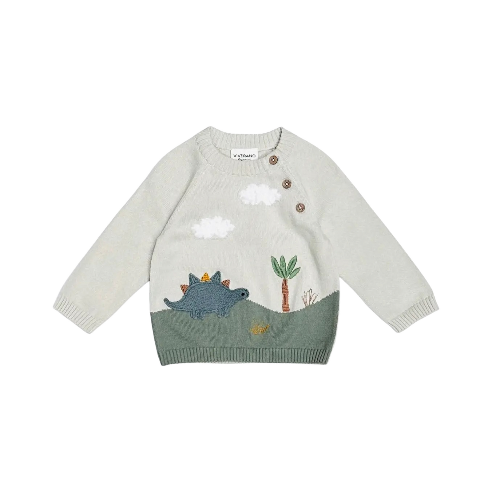 Dino Applique Pullover Sweater