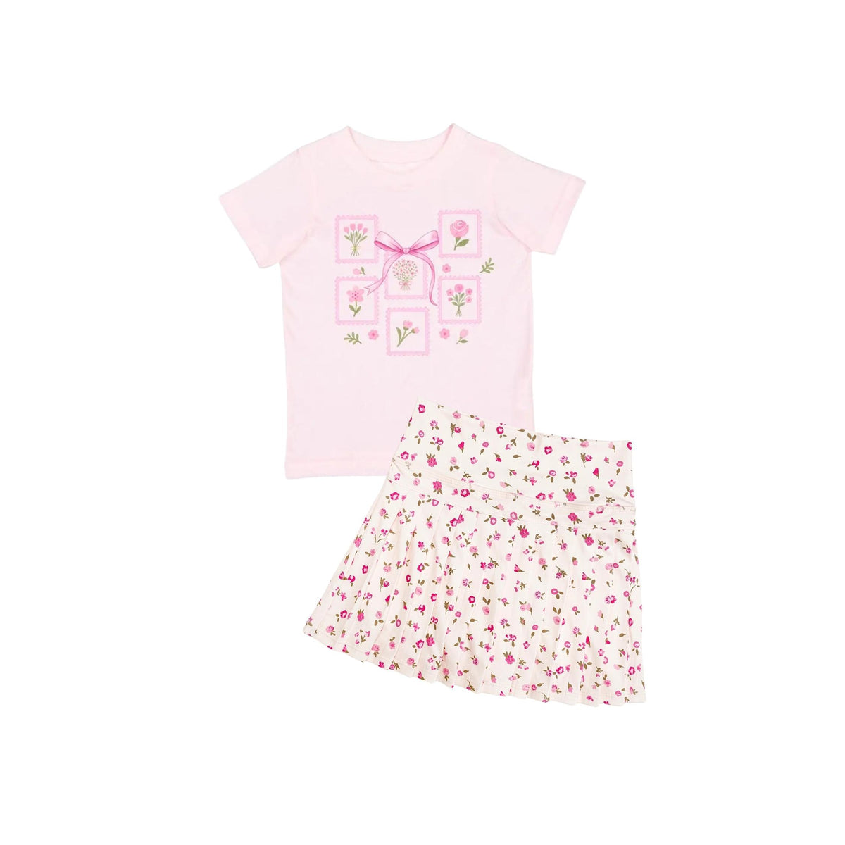 Girls’ Ditsy Floral Print Athletic Skort