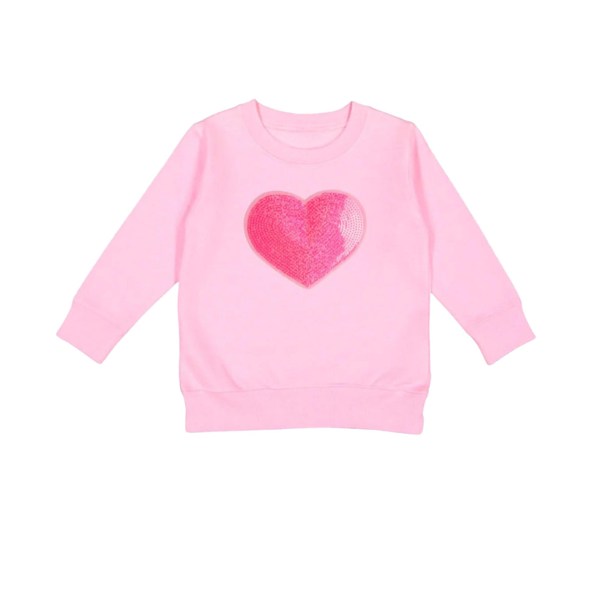 Girls’ Heart Sequin Patch Sweatshirt