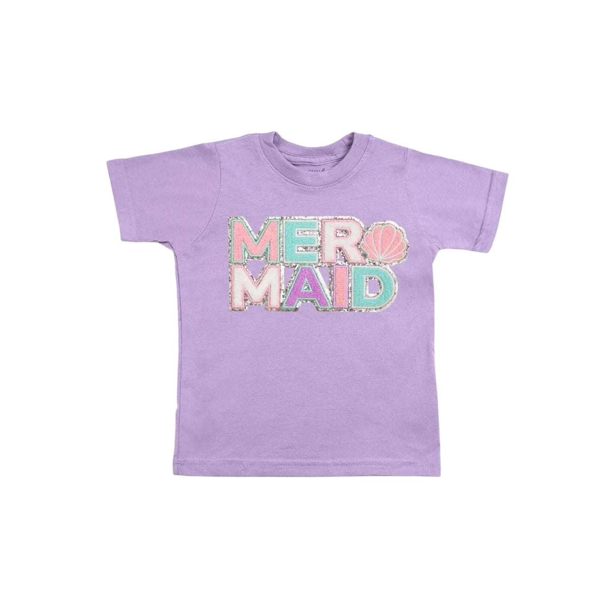 Girls’ Mermaid Patch Short Sleeve T-Shirt