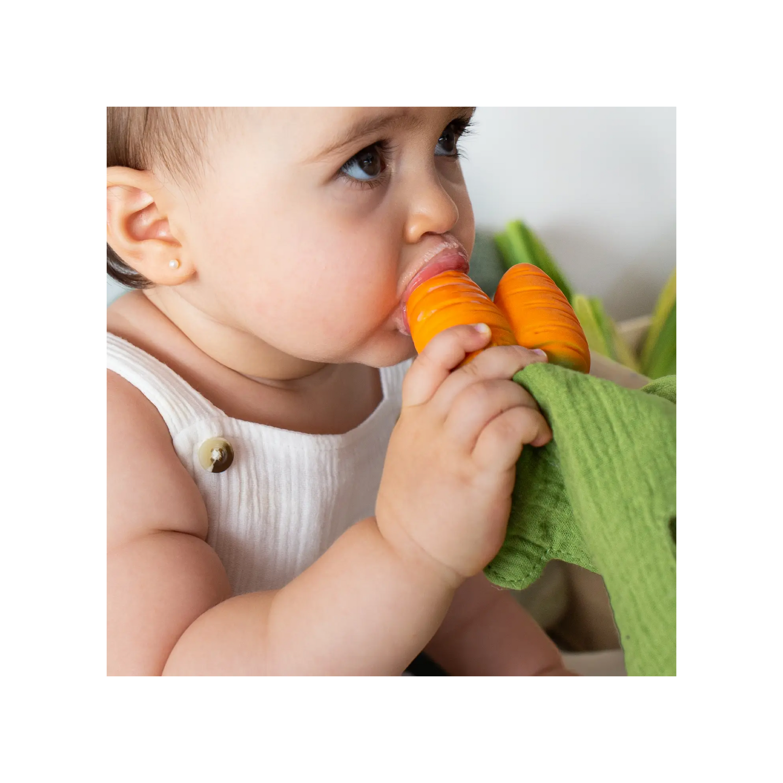Cathy The Carrot Mini Doudou Teether