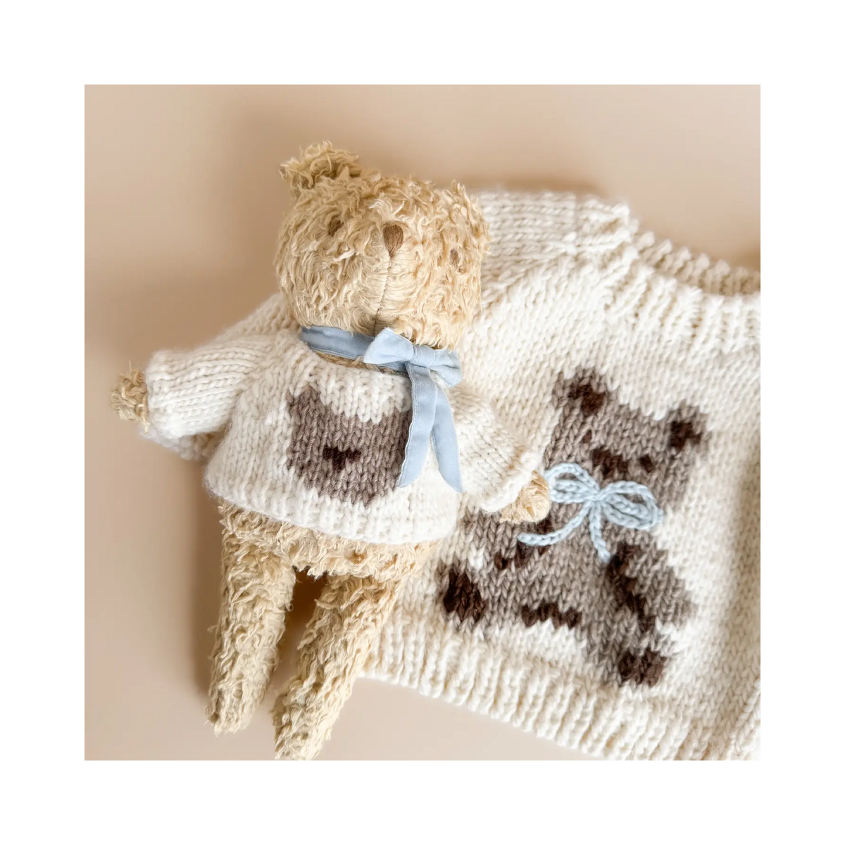Harper Bear with Velvet Scarf Plush