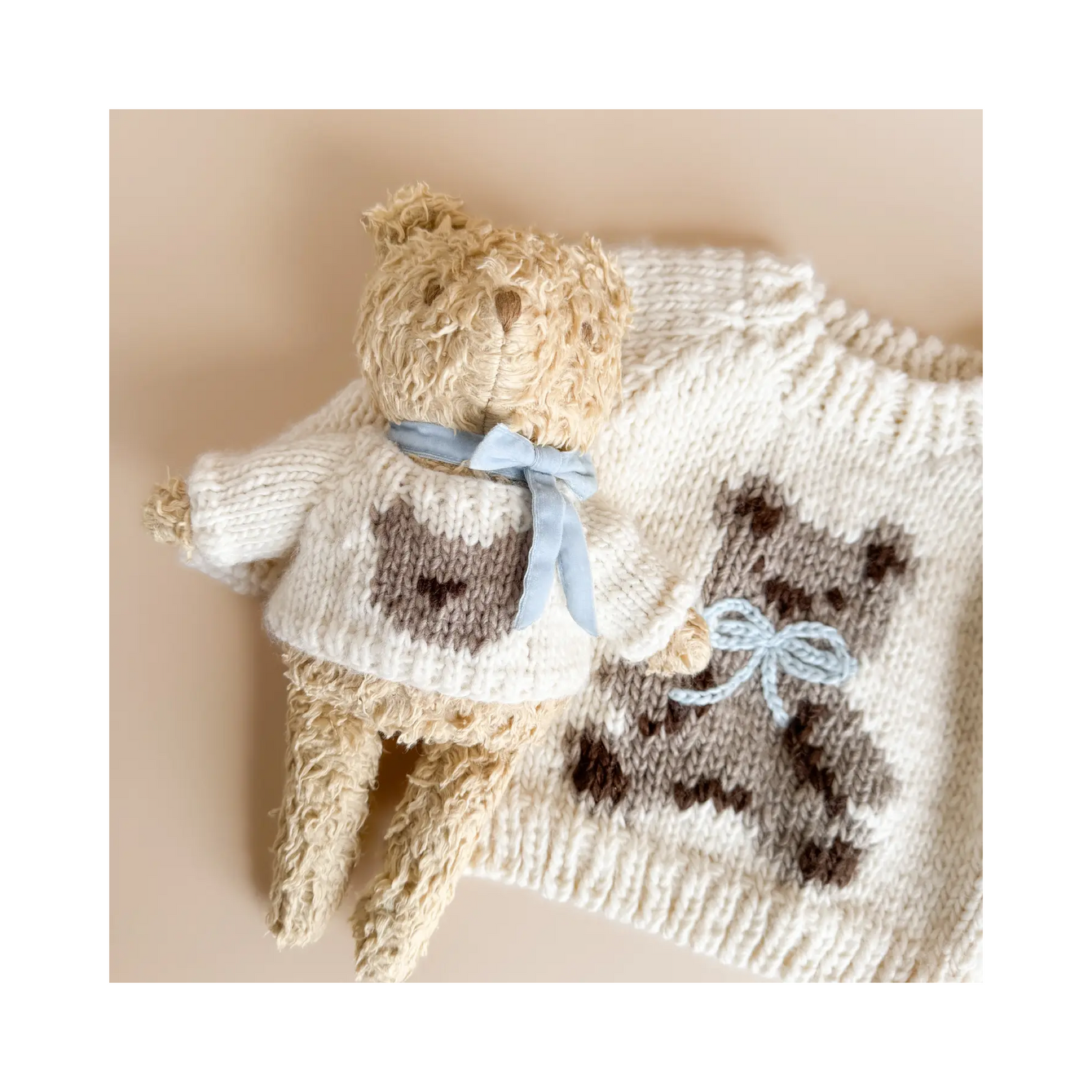Harper Bear with Velvet Scarf Plush