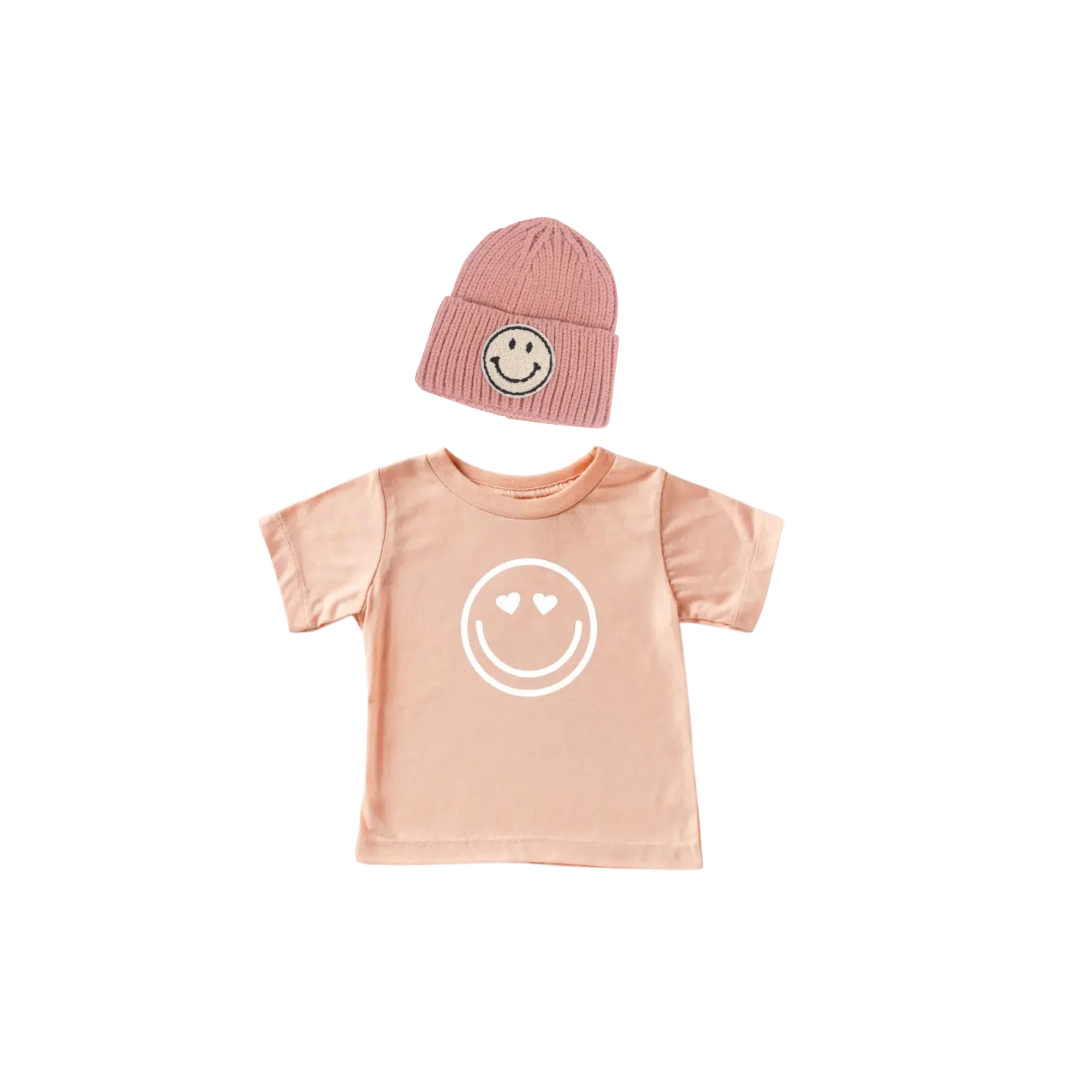Heart Eye Smile T-Shirt Peach