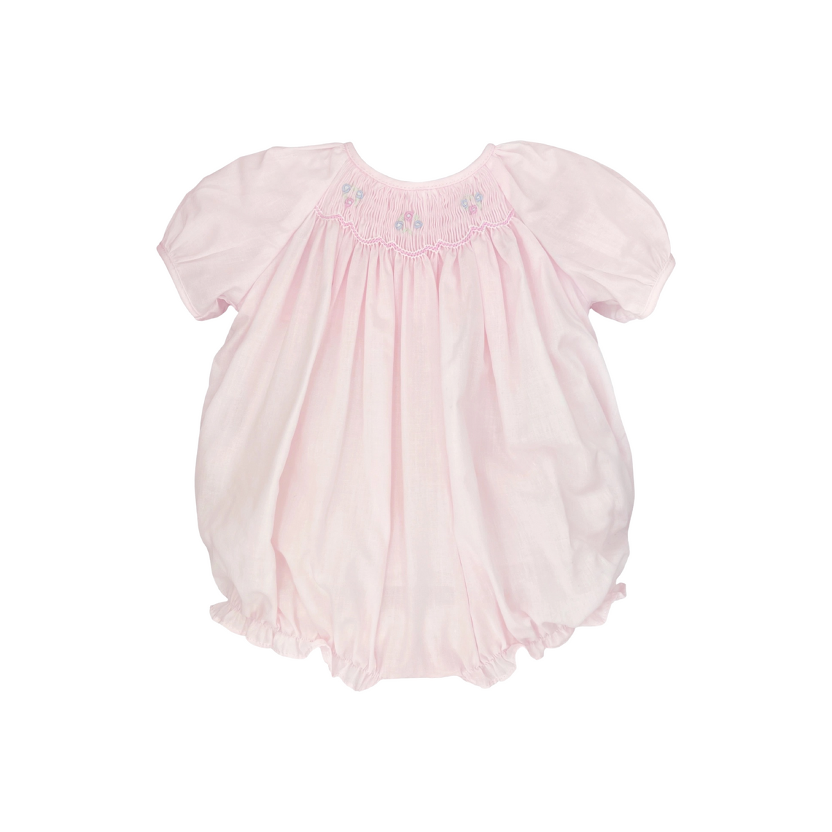 Smock Bubble Romper Pink