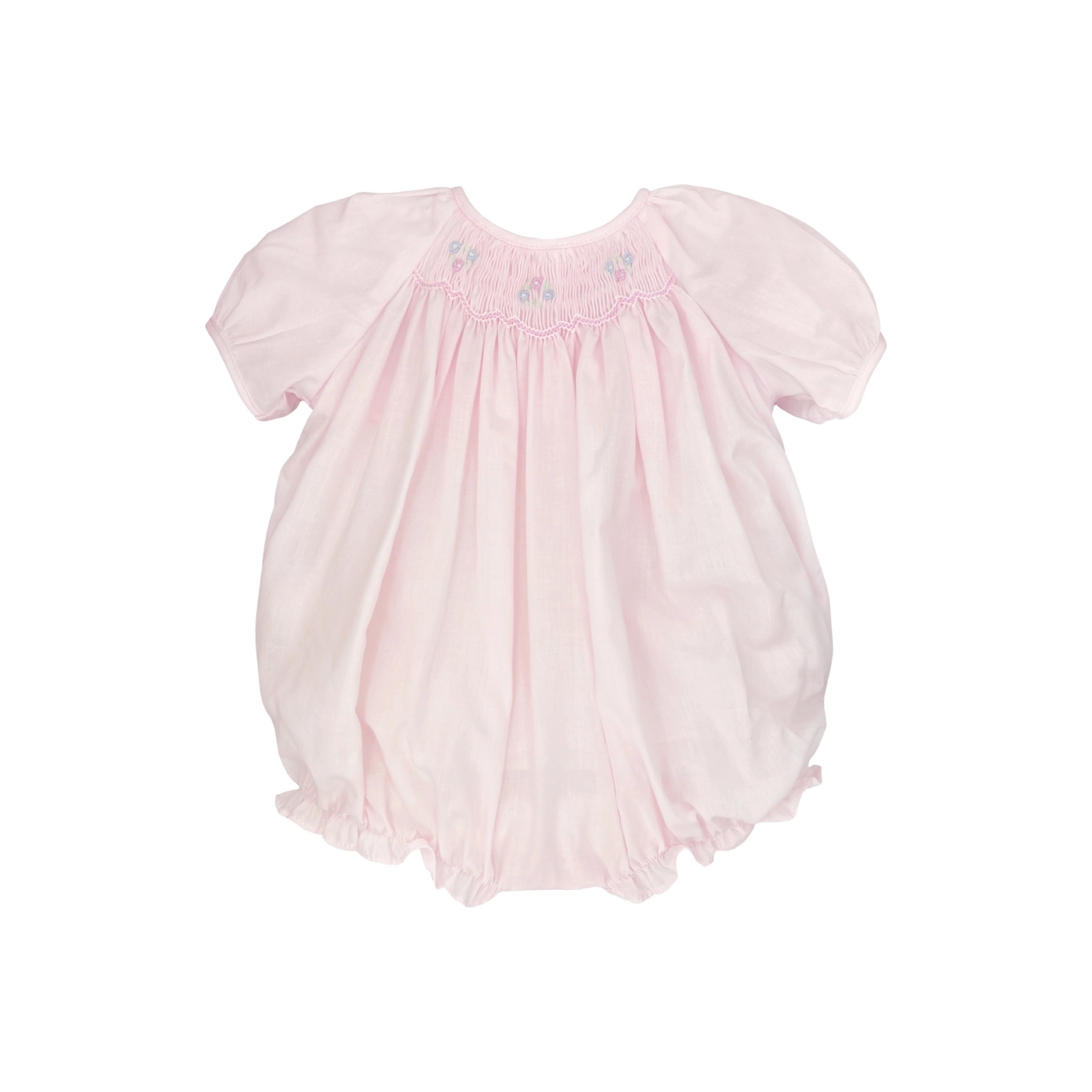 Smock Bubble Romper Pink
