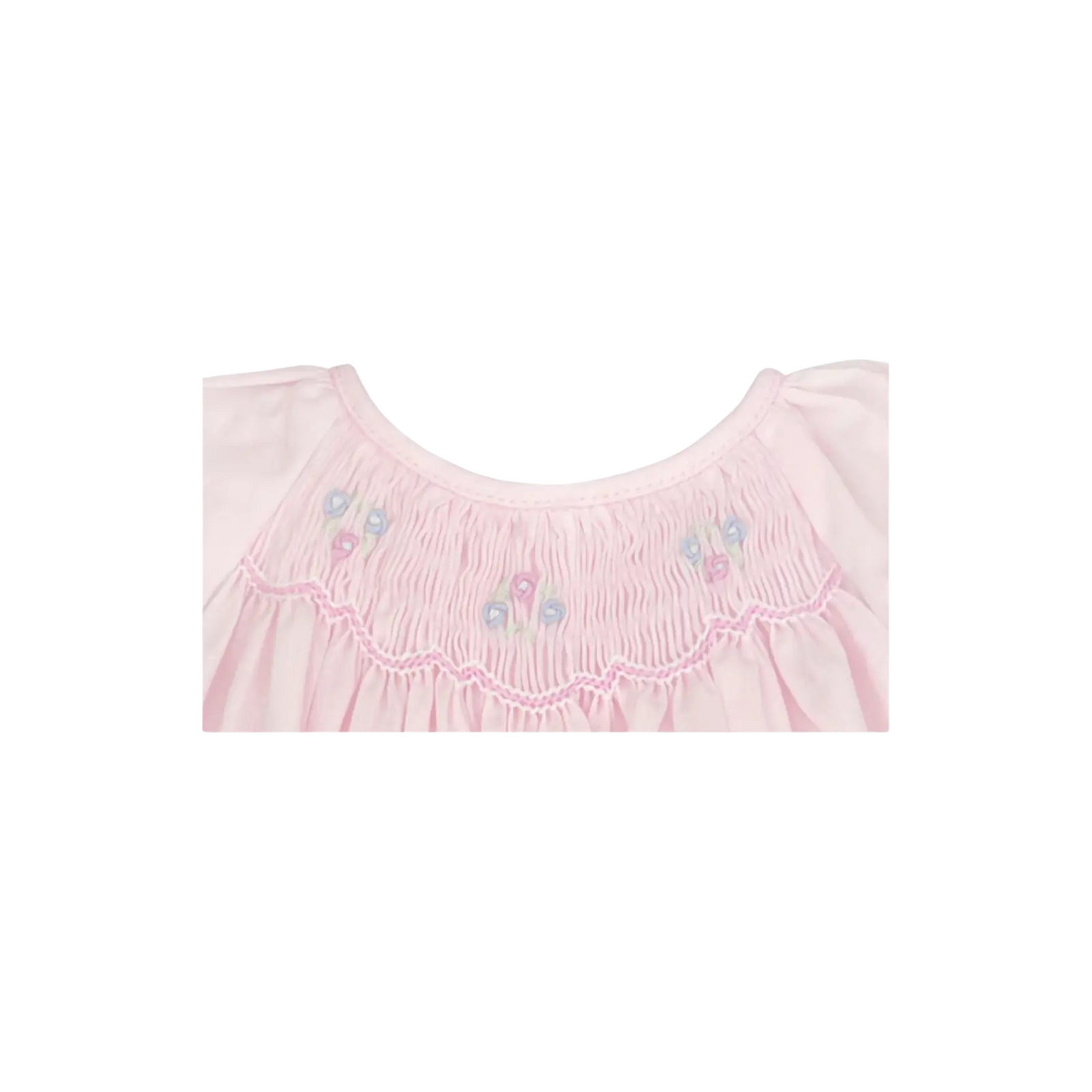 Smock Bubble Romper Pink