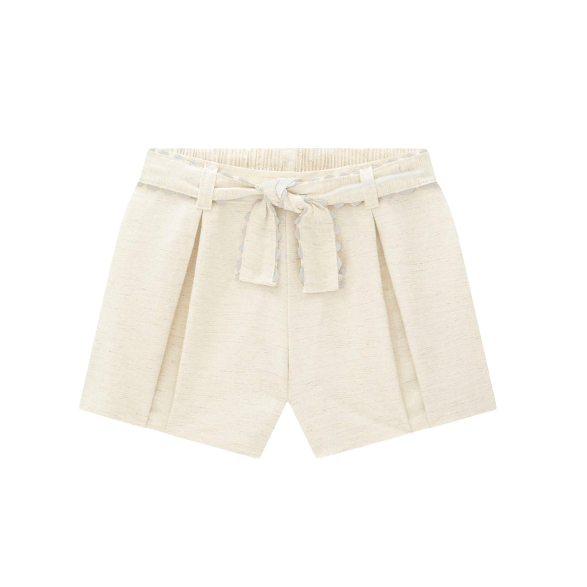 Girls’ Creamy Ivory Pleated Short