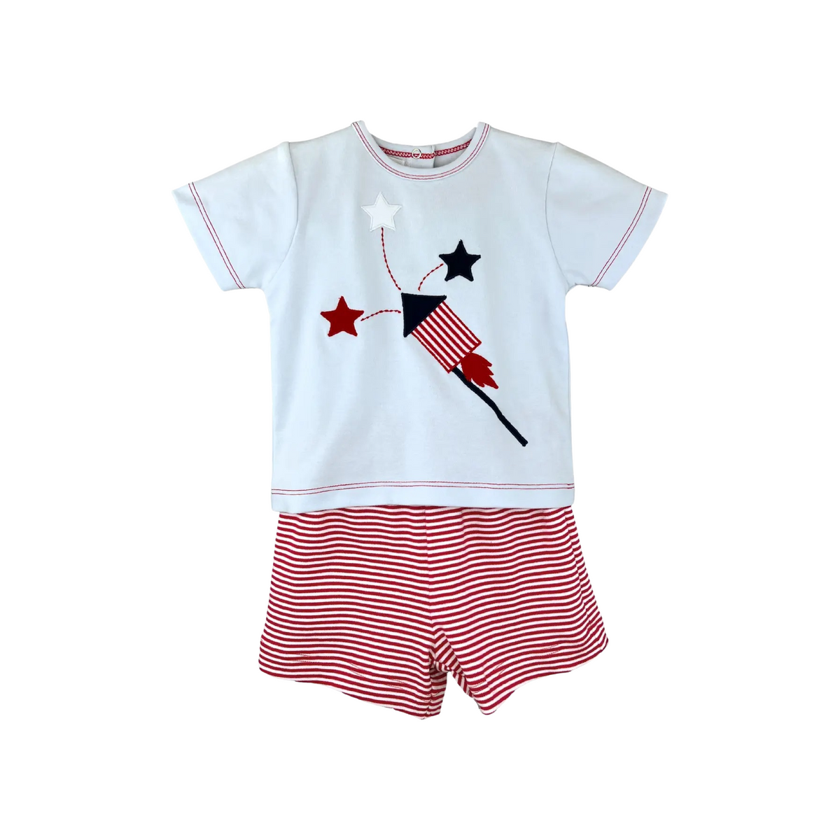 Firework Print Shirt &amp; Short Set