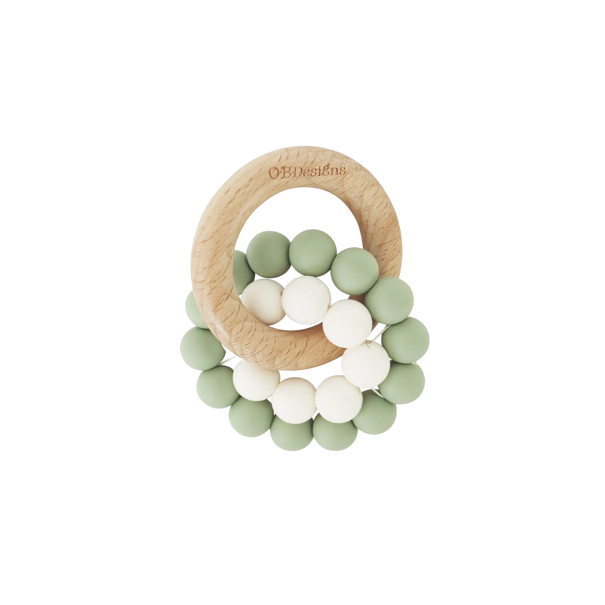 Silicone And Wooden Eco Teether Toy
