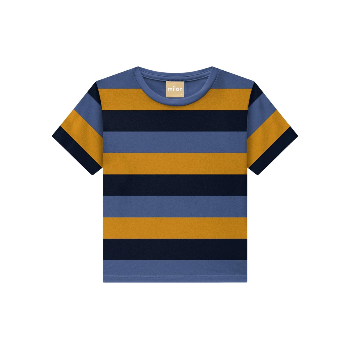 Boys’ Ochre Navy Stripe T-Shirt