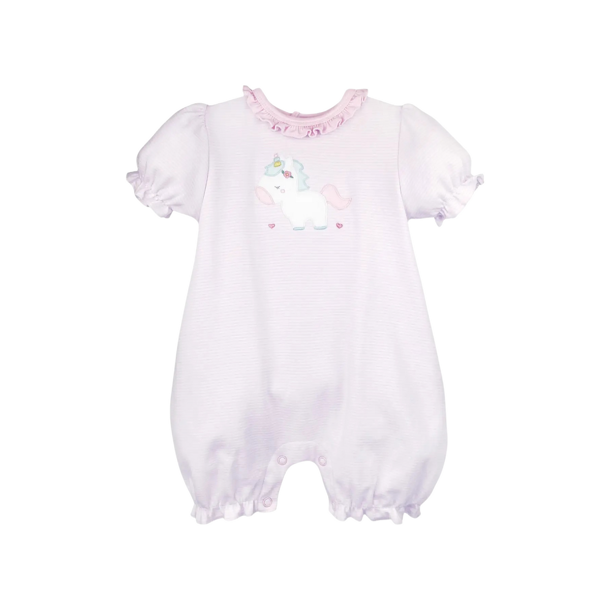 Knit Unicorn Short Sleeve Romper