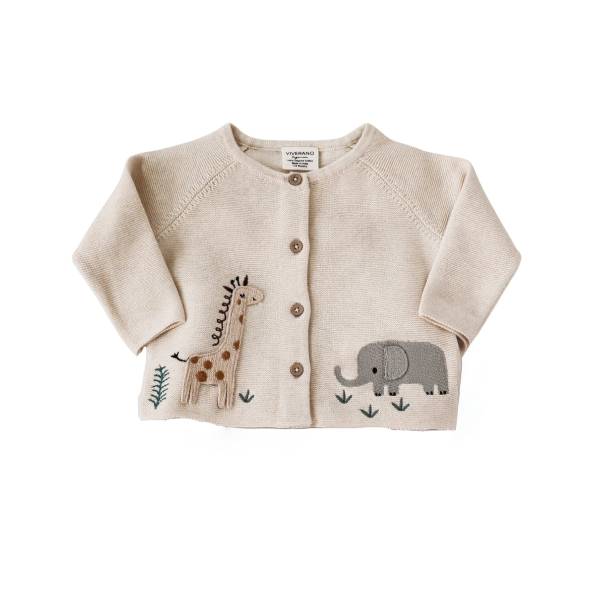 Animal Duo Jacquard Knit Cardigan