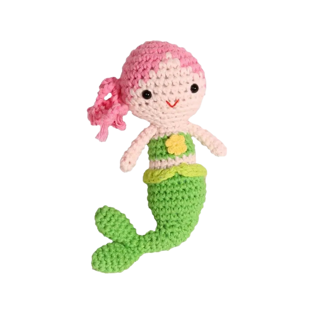 Mermaid Hand Crochet Rattle