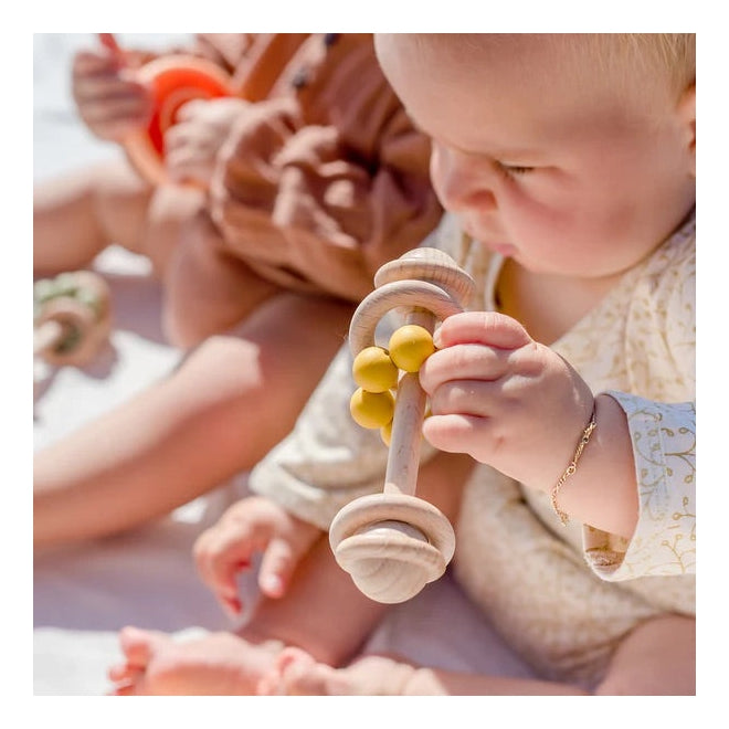 Wooden Silicon Rattle