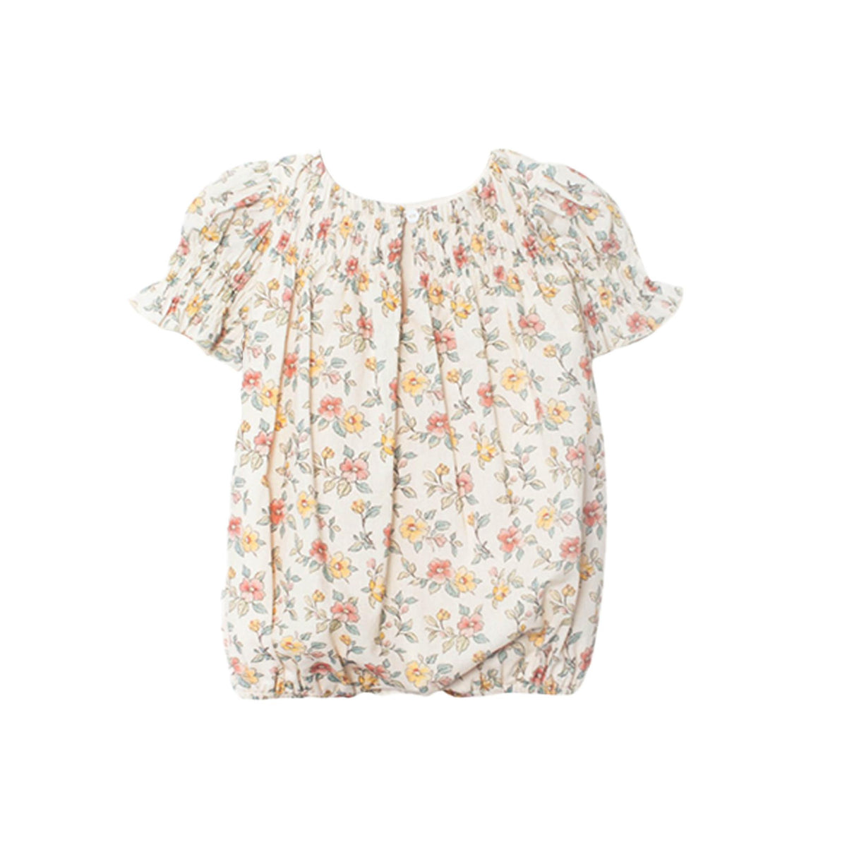 Ivory Floral Baby Girl Romper